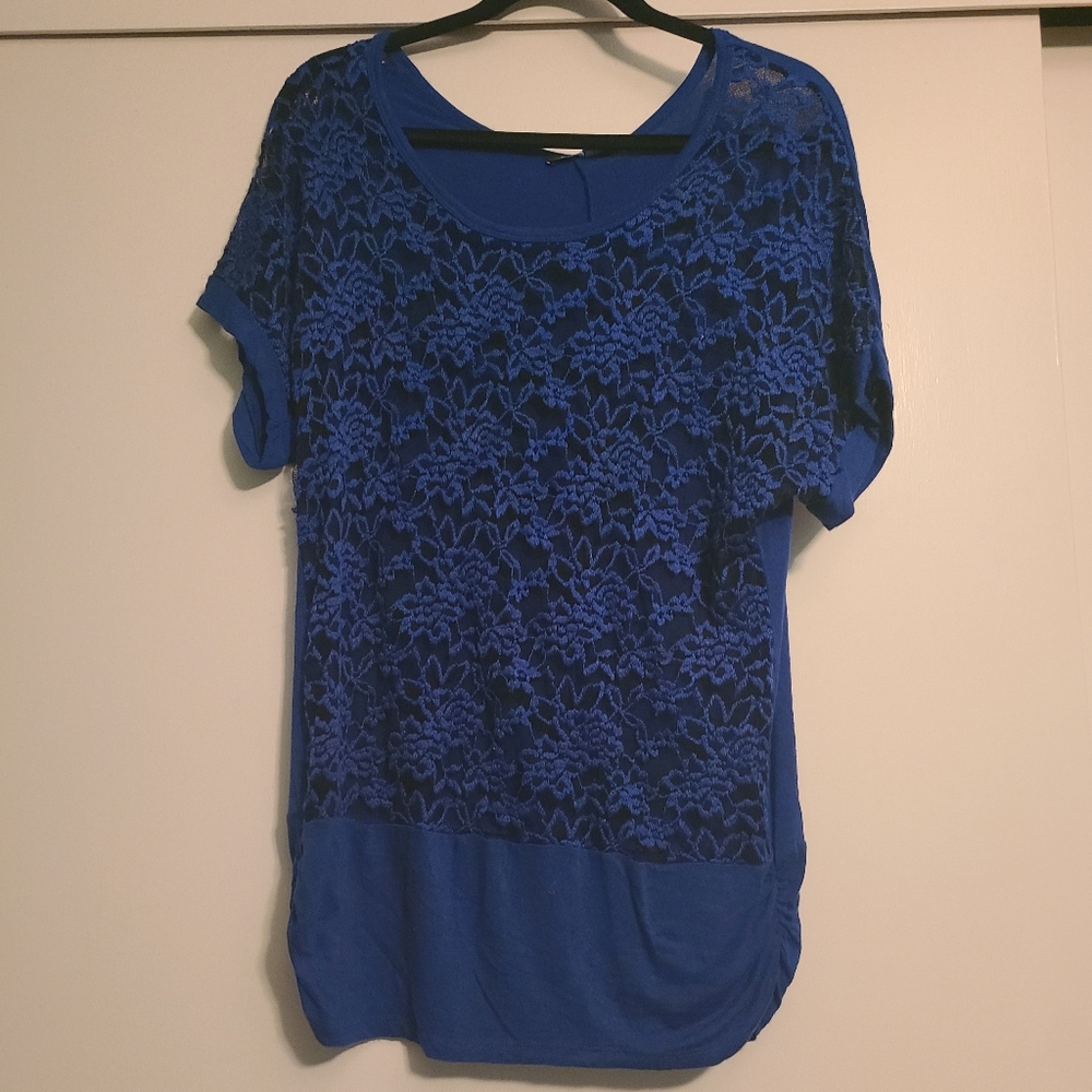 Blue Lace Top